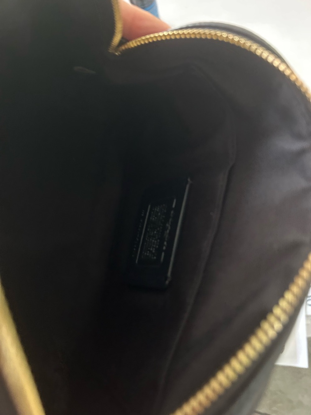 Coach Black Leather Crossbody Bag structured Camera Bag Gold Hardware - Picture 10 of 13